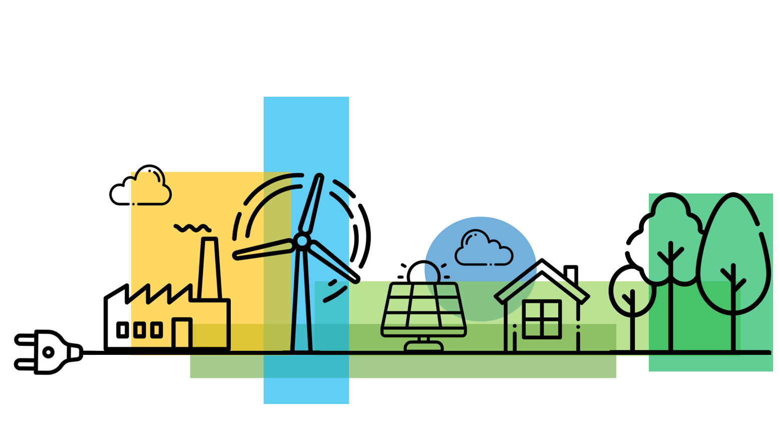 Illustrazione del concetto di Comunità energetiche