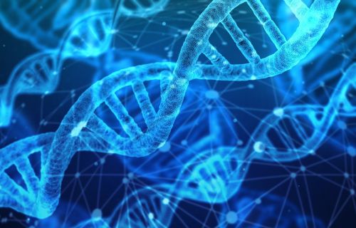 Immagine astratta di una catena di DNA