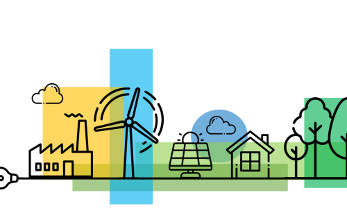Illustrazione del concetto di Comunità energetiche