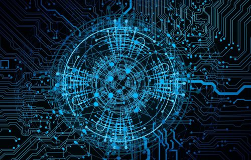 Rappresentazione di qubit attualmente letti attraverso linee a microonde dove i segnali che ne codificano lo stato sono amplificati da particolari dispositivi detti amplificatori parametrici basati su giunzioni Josephson