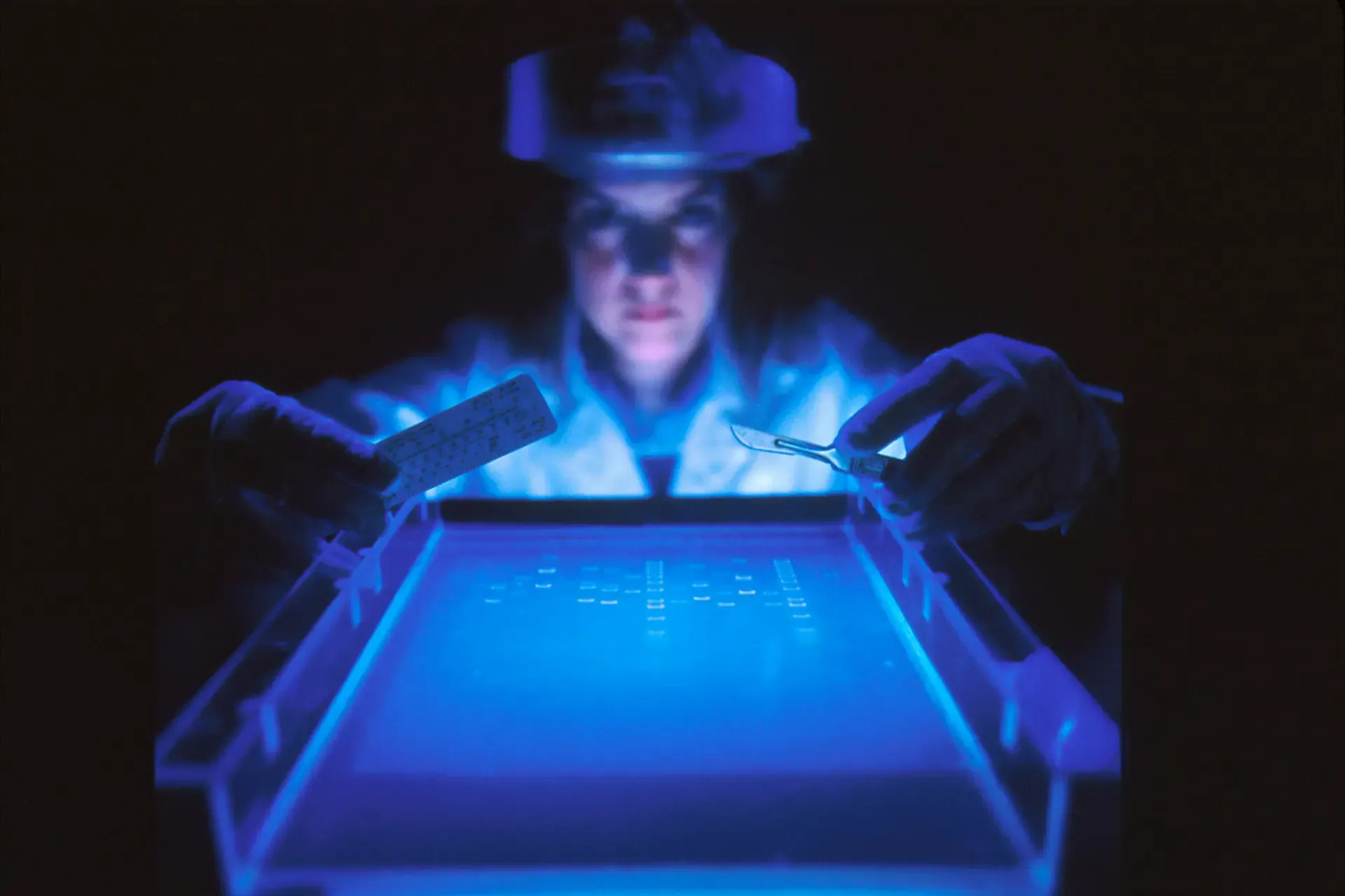 Tecnico di laboratorio con strumentazione da lavoro