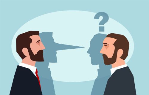 Illustrazione che esprime il concetto di onestà e disonestà